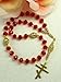 DivinejewelsbyBarb Handmade Orthodox Rosary, Made with Red Czech Crystal and Golden Stainless Steel Cross