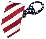 Kihatwin Classic Stripe American Flag Necktie USA Flag US Patriotic Neck Tie Formal Party Suit Zippe