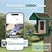 Bird Feeder with Camera Solar Powered : Smart Camera Bird Feeder 2K Live Feed Cam for Backyard - AI Identify Auto Capture Videos Pictures, Gifts for Birdlover Mom Dad, 2.4GHz WiFi