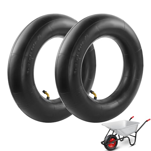 BEASAFY - BEASAFY 2 Pièces 4.80/4.00-8 Chambre à Air Brouette, Chambre a Air Trotinette Electrique, Caoutchouc Tubes Intérieurs de Remplacement avec Valve Coudée pour Roue Brouette