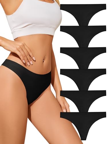 ANSUKOO Seamless Thongs for Women Underwear,No Show Ladies Workout Thong,No Line Breathable...