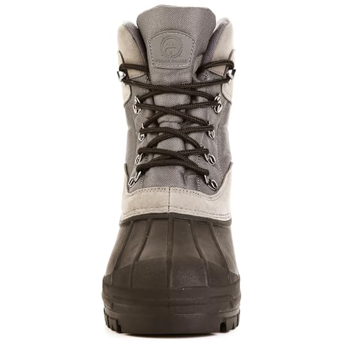 Mens Peak Cold Weather Boots, Waterproof Insulated Lace Up Snow Boots, Outdoor Hiking, Sizes 8-134