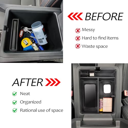 Center Console Organizer Tray Compatible with 2023 2024 Honda Pilot Sport/EX-L/TrailSport/Touring/Elite Insert Tray Armrest Box Storage Organizer Interior Divider Accessories