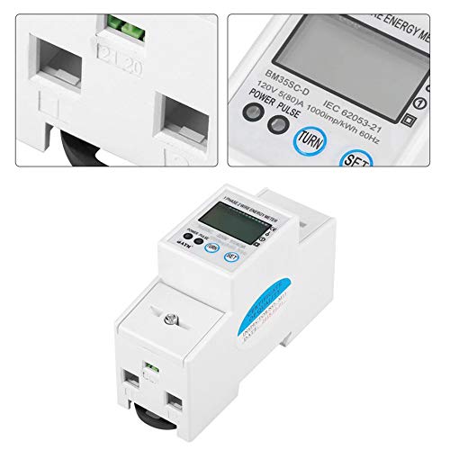 Image of BAYM 5(80) A 120V 60HZ Single Phase Din Rail Digital Modbus Smart Remote KWH Watt Hour Din-Rail Energy Multi-Function Meter LCD with Button 80A