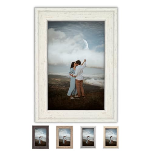 Marco de Fotos 20x25 cm - Marco de Fotos de Madera - Marco de Fotos con Paspartú - Porta Fotos Mesa - Marcos de Fotos...