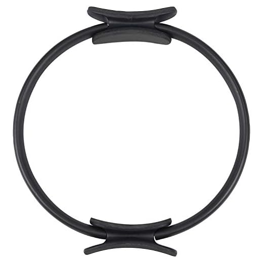 CUEYU Anillo de Pilates Circulo magico Herramienta de Yoga de Fuerza Fitness Ejercicio de Deporte Corporal-Negro