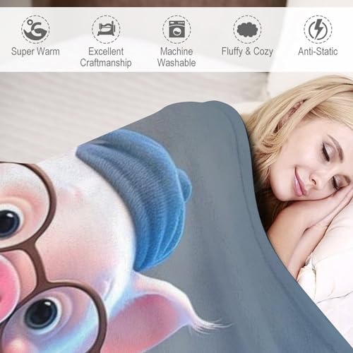 Couverture en flannel cochon mignon pour oublier les frissons sur le lit - 6