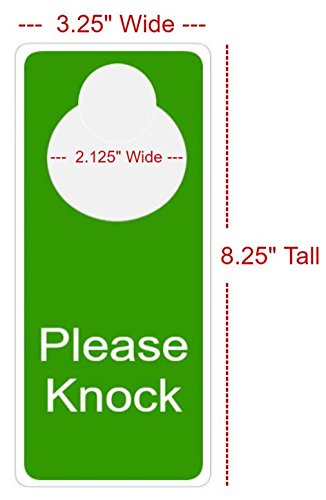 Securepro Products 5 Individual Door Hangers (With Up To 10 Unique Messages), Premium Quality Pvc 100% Waterproof, 3.125" Wide X 8.125" Tall #TOP3