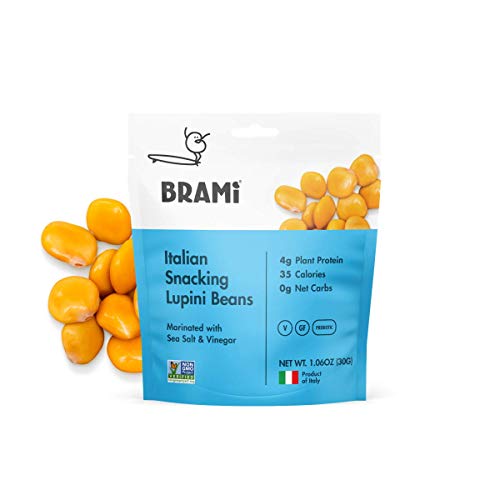 BRAMI Lupini Beans Snack, Sea Salt & Vinegar | 1.06 oz (36 Count)