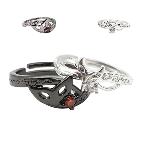 Anime Game Characters Eye Mask Rings Two Rings Set Adjustable 2pcs