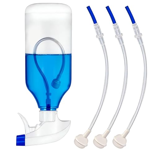360 Tilted Spray Bottle Adapter with Weighted Tube Upside Down Multi-Angle Sprayer Attachment Universal Fit Flexible Dip Tube Replacement for Standard Cleaning Bottles(3-Pack)