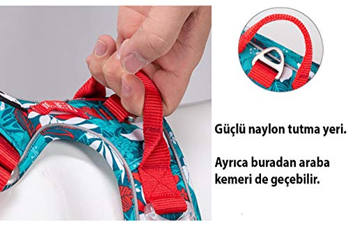 Hundegeschirr No Pull Verstellbare reflektierende Sicherheitsweste mit Griff für kleine mittelgroße große Hunde TLH5653 (L, Camouflage blau)