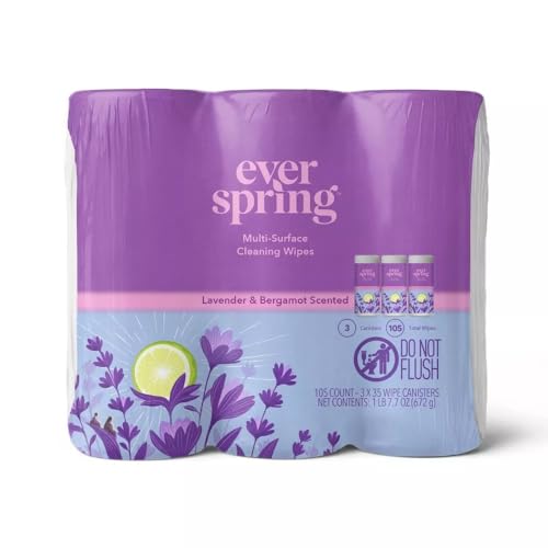 Ever Spring Multi-Surface Cleaning Wipes Lavender & Bergamot 3 Pack