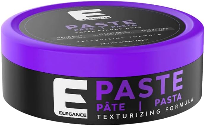 Elegance Hair Paste, 4.73 Oz, Pliable Hold with Matte Finish, Low Shine, Wax Easy to Apply and Distribute, Flake Free