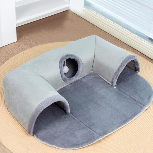 Cama plegable para gatos en forma de U lavable y extraíble para mascotas pequeñas 5