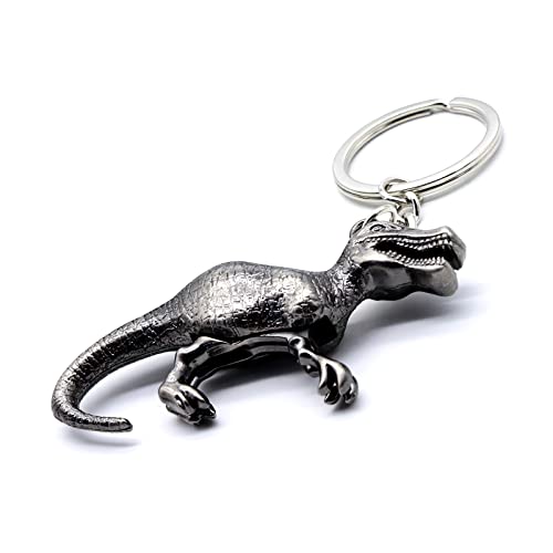 Jurassic dinosaurs Keychain - 1 Set Dinosaur Key Chain for Dinosaur Lovers Bag Charm Pendant Tyrannosaurus Rex Shaped Keyring for Men Boys