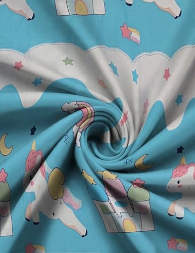 Image of Weave & Decor Cotton Feel Kids Bedsheet Double Bed 90x90 inches, Soft Fabric, Includes 2 Pillow Covers 20x30 inches