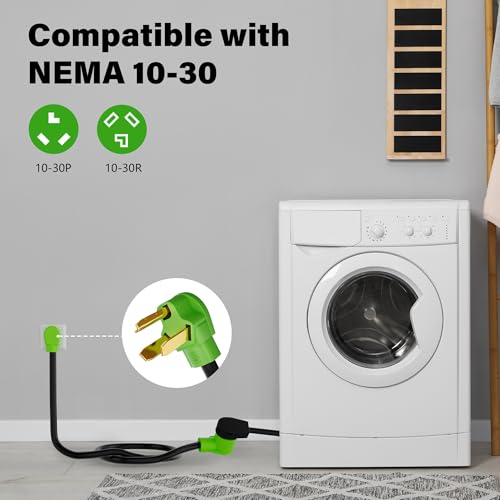 3 Prong Dryer Extension Cord 20 FT, NEMA 10-30P to NEMA 10-30R, 10AWG, STW by Conable - Used condition - Image 2