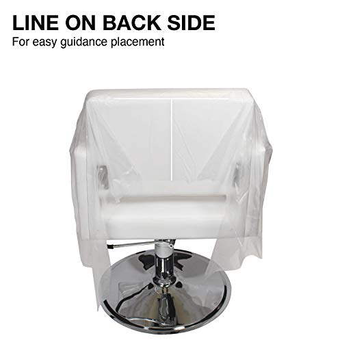 Clear Tear Resistant Disposable Chair Covers (71" X 59") For Salons, Spas, Barbers, And Others 25Pk #TOP4