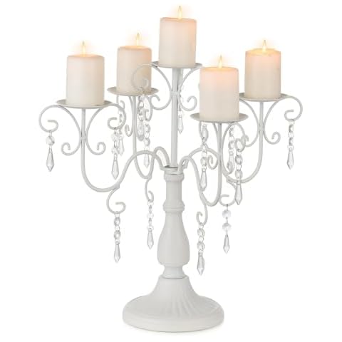 Sziqiqi 5 Arm Candelabra Candle Holder Cover