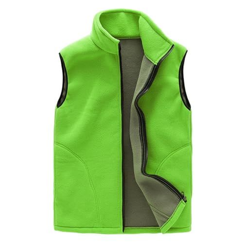 Womens Fleece Vest Jacket Fuzzy Sherpa Zip Up High Neck Sleeveless Jacket Winter Fall Warm Solid Color Cozy Outerwear