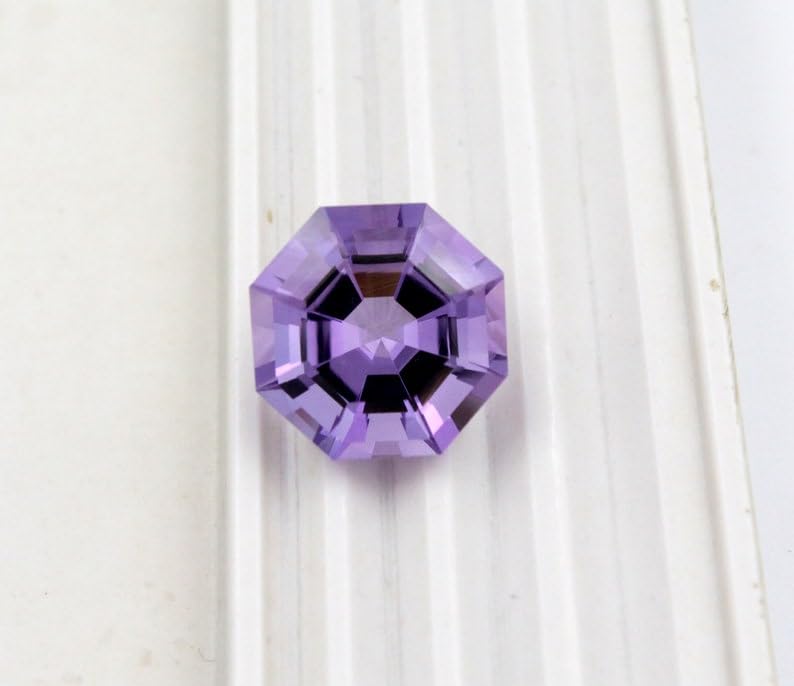 Améthyste naturelle octogonale de qualité supérieure pour création pendentif