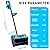 VEAREAR 11 Inch Cordless Electric Snow Shovel, Battery Powered Cordless Snow Shovel with Adjustable Directional Plate for Patio Deck Driveway, 2 Batteries & Charger Included Blue