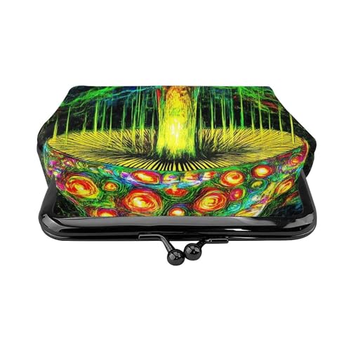 Kiss-Lock Coin Purse For Women Change Purses Small Coin Pouch Mini Change Holder Tiny Coin Wallet (magic mushrooms (2))2