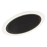 Juno Lighting Group 614B-WH 6-Inch Standard Slope Downlight Black Baffle, White Trim