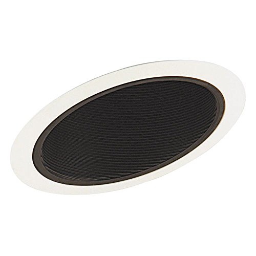 Juno Lighting Group 614B-WH 6-Inch Standard Slope Downlight Black Baffle, black/white Trim,, 6 inches