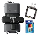 Brother Skitch Single-Needle Embroidery Machine with Artspira Connection, SAMFP70 3" x 3" Magnetic Embroidery Frame, Premium Embroidery Thread 6 Spools
