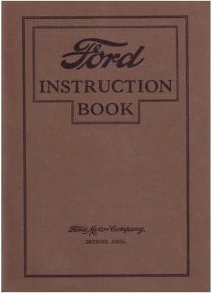 1927 FORD MODEL T Owners Manual User Guide