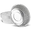 PLASTICPRO 10'' Inch Round Tin Foil Pans Disposable Aluminum, Extra Deep Freezer & Oven Safe - For Baking, Cooking, Storage, Roasting, Reheating, Pack of 10