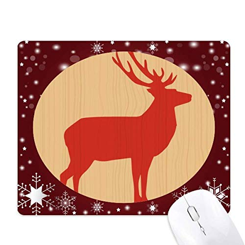 Tapis de souris cerf rouge flocon de neige animaux forêt hiver accessoire de bureau moderne