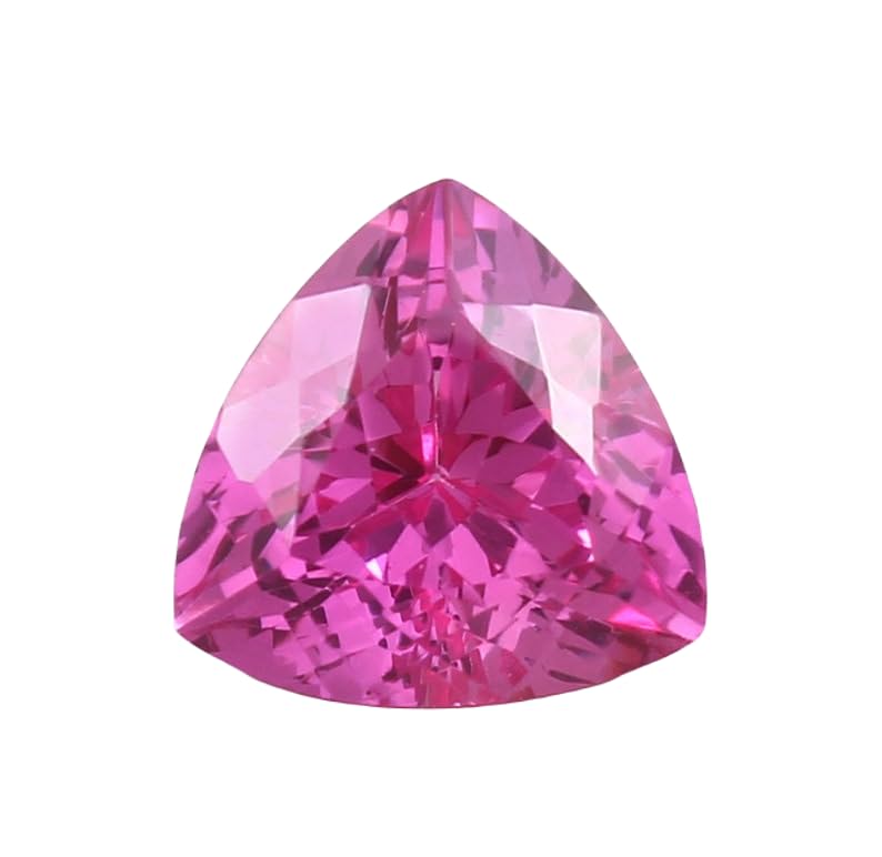 Saphir rose de Ceylan précieux en forme de trillion pour un cadeau inoubliable