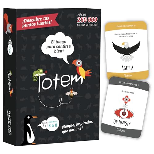Totem El Juego de Sentirse Bien – Juego de Cartas de Terapia y Team Building para Niños, Adultos y Familias, Ideal para Consejería, Mindfulness y Autoestima (Edición Original en español)