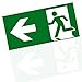 Produktbild Original Notausgangsschild nachleuchtend und selbstklebend, Fluchtwegschild aus hochwertigem PVC, Rettungsschild Ausgang, Notausgangsschild stoß und kratzfest (Pfeil nach Links)