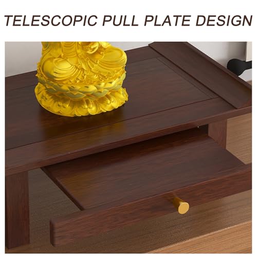 Table de puja polyvalente avec étagère de rangement pour petit salon - 8