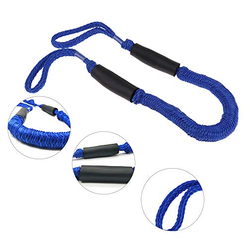 Homesen 2 peças de 3,5 a 5,5 pés Bungee Dock Line Amarração Stretch Corda Acoplamento Rápido para Ba