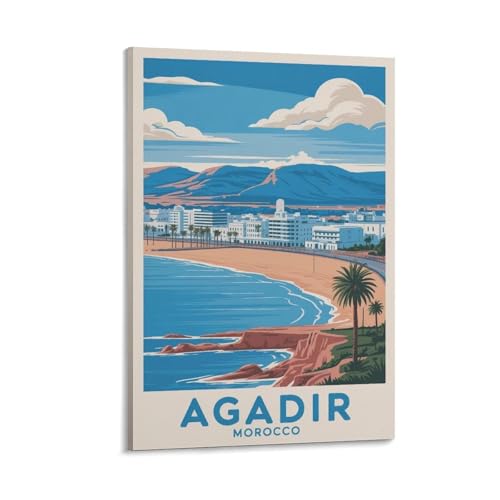 Agadir poster de voyage vintage 60x90cm pour habiller un mur vide