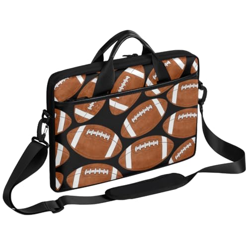 Bolso Maletín para Laptop Football 14-15 Pulgadas Negro y Marrón miniatura 1
