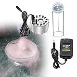 DC 24V 24W 45MM Ultrasuoni Mist Maker Umidificatore Acqua Scape Atomizzazione Atomizzatore Diffusore Smart Home Guard for Fontana d'acqua (Color : Crystal Ball, Size : Small Mist)