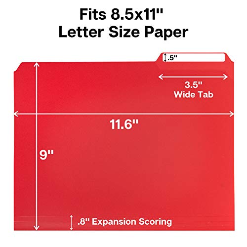 Dunwell Plastic Colored File Folders - (6 Pack), Sturdy 1/3 Tab File Folders Letter Size, Assorted Colored Manila Folders 8.5 X 11, Poly File Folders For Documents, File Folders With Tabs, With Labels #TOP4