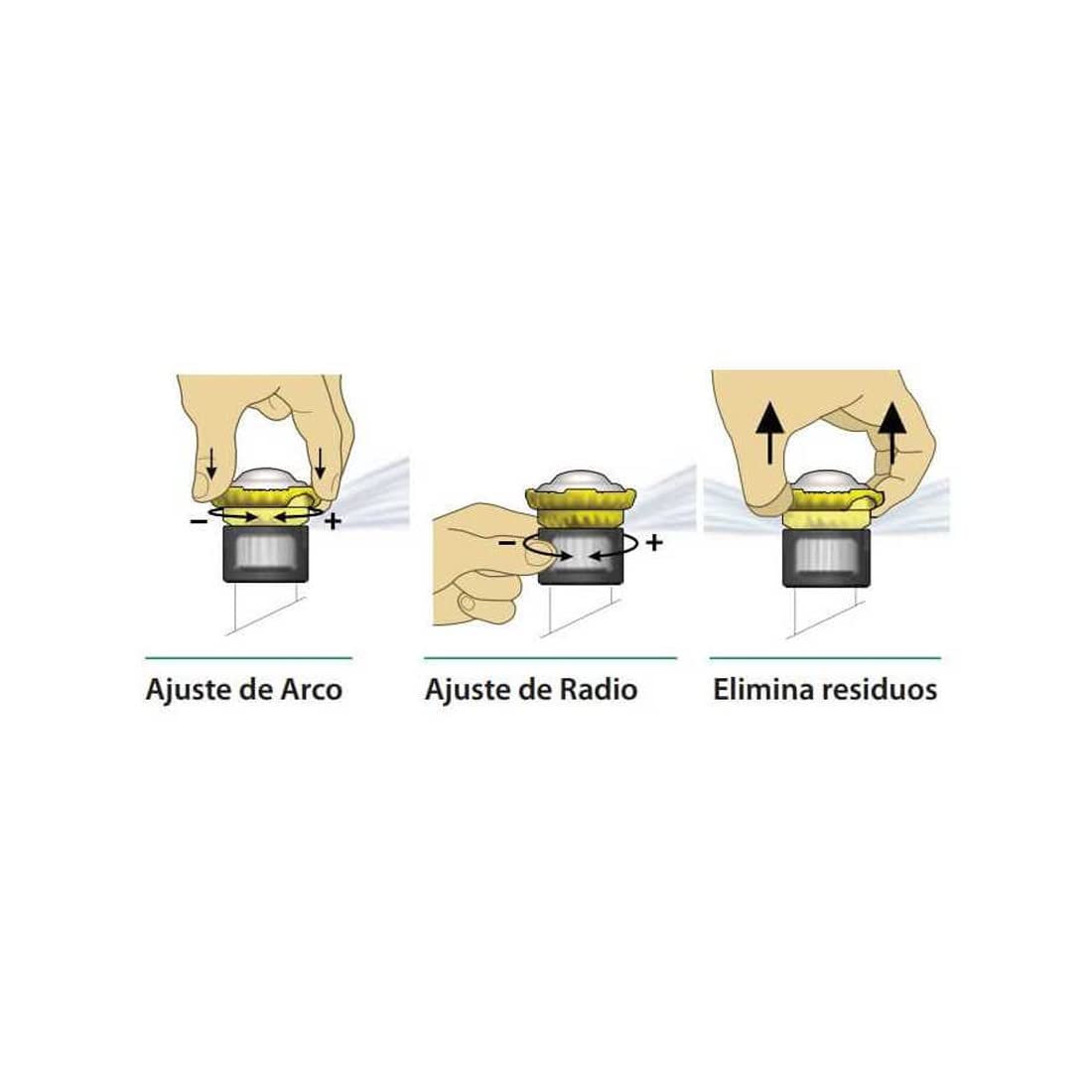 Pack 5 - Boquilla giratoria RainBird R-VAN-STT | Rain Bird toberas de franja – alcance 1,5 a 9,1 metros- Toberas para difusores / aspersor rain bird