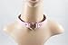 Hip Mall Vintage Collar Emo Punk Goth Heart Leather Choker Necklace Pink