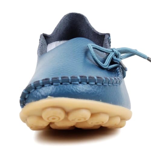Image of Women's Leather Slipper Loafers Flat Shoes Slip-Ons