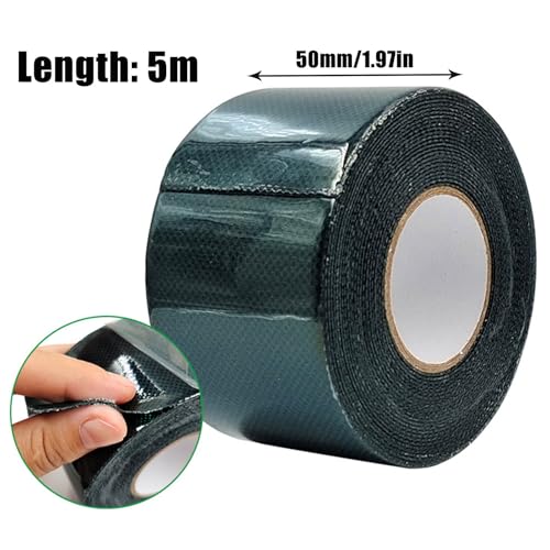 Kunstrasenband, Kunstrasen Klebeband, Kunstrasen Nahtband, 50mm x 5m Künstliches Grasband, Rasenteppich für Terrasse, Garten, Dach, Balkon, Eingangsbereich, Doppelseitig Selbstklebend