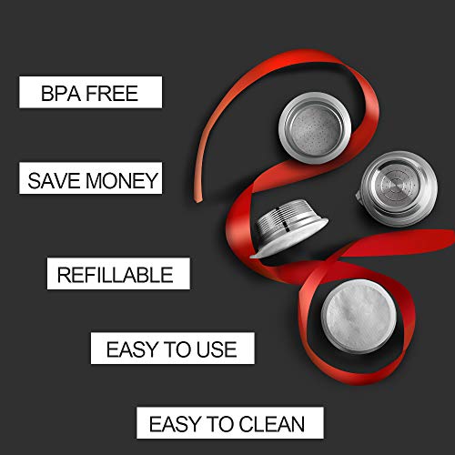 Anself Benfuchen Cápsulas de café recarregáveis reutilizáveis em aço inoxidável compatíveis com LAVA