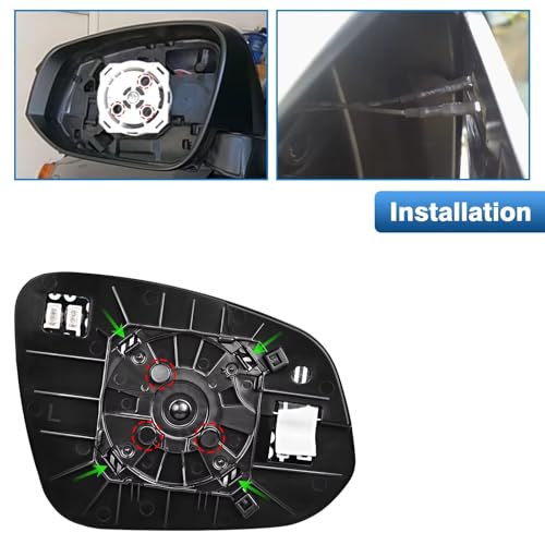 Miroir convexe angle réglable compatible avec Toyota RAV4 4Runner - 3