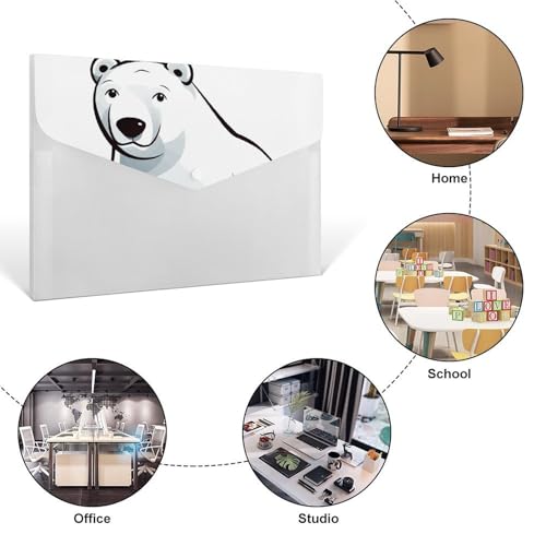 Porte-documents durable 6 compartiments classeur bureau Polar Bear CV - 3